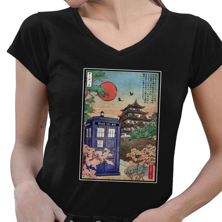 Tardis In Japan Women V-Neck T-Shirt