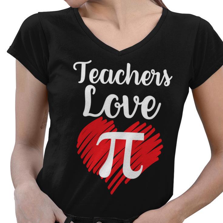 Teachers Love Pi V2 Women V-Neck T-Shirt