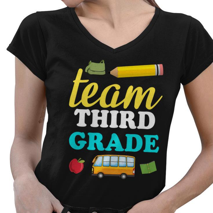 Team Third Grade V2 Women V-Neck T-Shirt