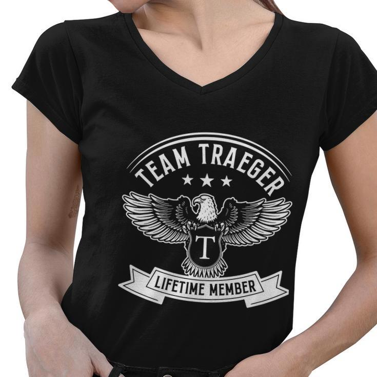 Team Traegers Proud Of Member Family Vintage Tshirt Women V-Neck T-Shirt