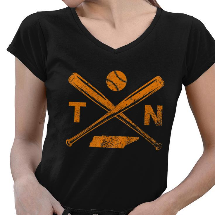 Tennessee Baseball Bats & Ball Classic Baseball Player Tshirt Women V-Neck T-Shirt