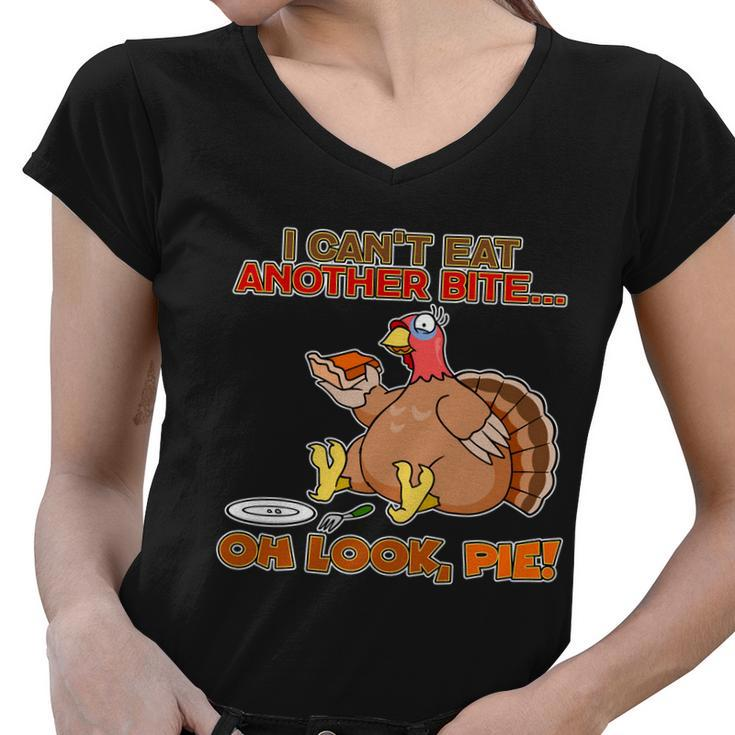 Thanksgiving Oh Look Pie Tshirt Women V-Neck T-Shirt