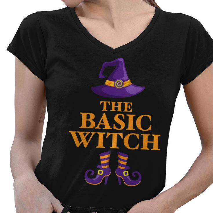 The Basic Witch Halloween Gift Party Women V-Neck T-Shirt