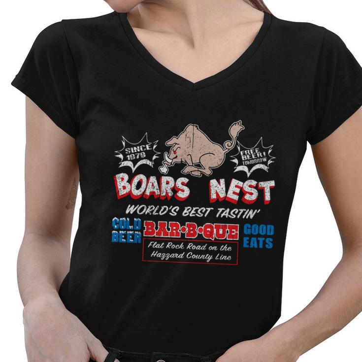 The Boars Nest Best Bbque Women V-Neck T-Shirt