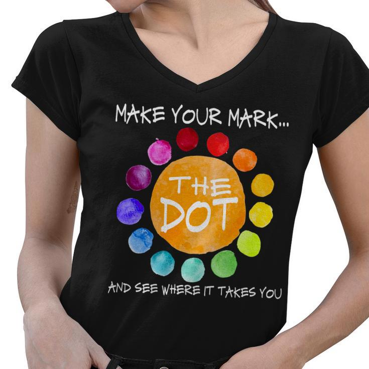 The Dot - Make Your Mark Women V-Neck T-Shirt