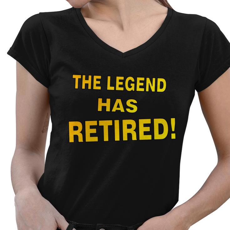 The Legend Has Retired Tshirt Women V-Neck T-Shirt
