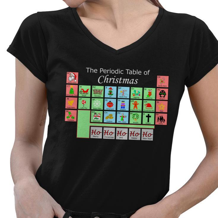 The Periodic Table Of Christmas Elements Tshirt Women V-Neck T-Shirt