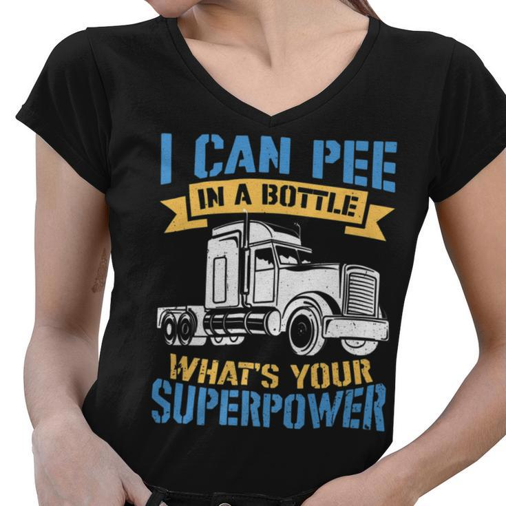 Trucker Trucker Accessories For Truck Driver Diesel Lover Trucker V14 Women V-Neck T-Shirt