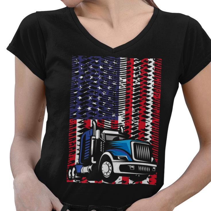 Trucker Trucker Accessories For Truck Driver Diesel Lover Trucker_ V5 Women V-Neck T-Shirt