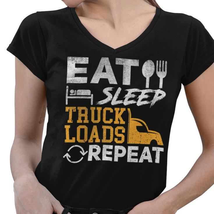 Trucker Trucker Accessories For Truck Driver Diesel Lover Trucker_ Women V-Neck T-Shirt