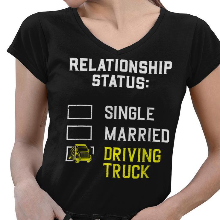 Trucker Trucker Accessories For Truck Driver Motor Lover Trucker_ V14 Women V-Neck T-Shirt