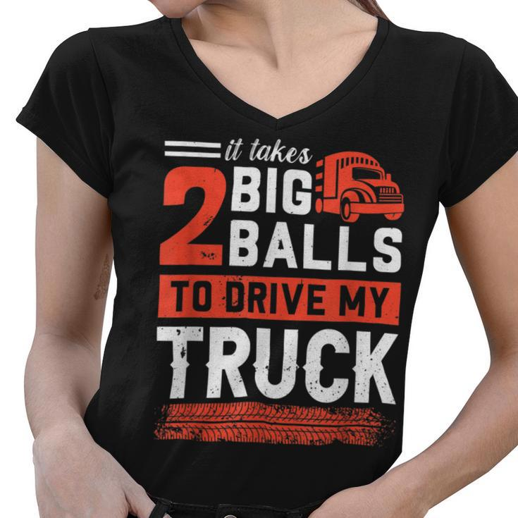 Trucker Trucker Accessories For Truck Driver Motor Lover Trucker_ V20 Women V-Neck T-Shirt