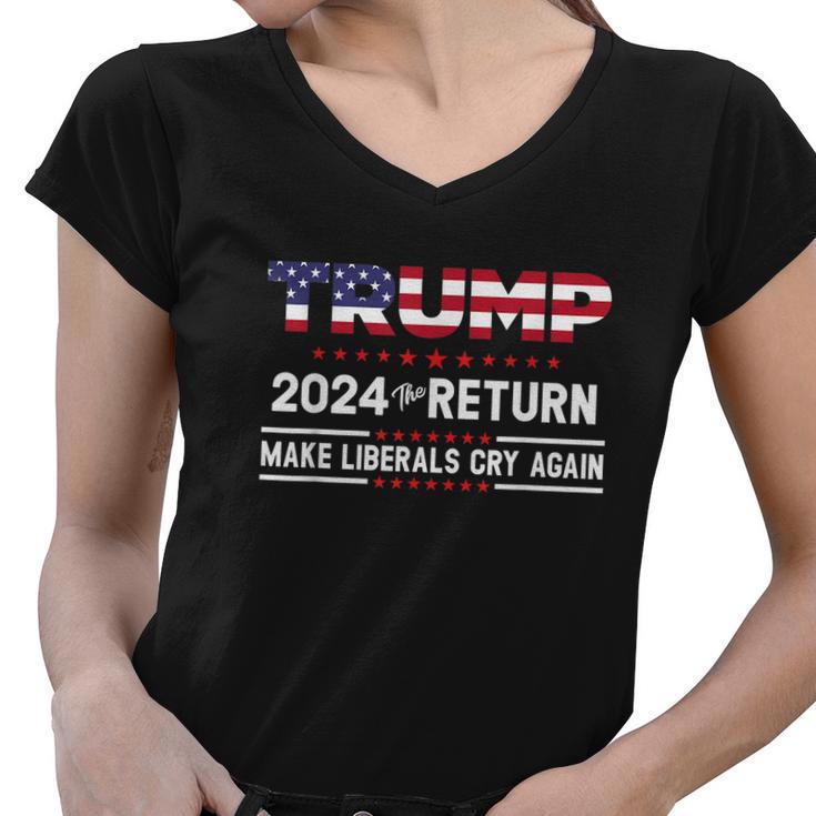 Trump 2024 Impeach Biden 2024 Election Trump Trump  Women V-Neck T-Shirt