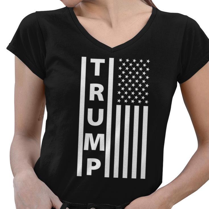 Trump Flag Women V-Neck T-Shirt