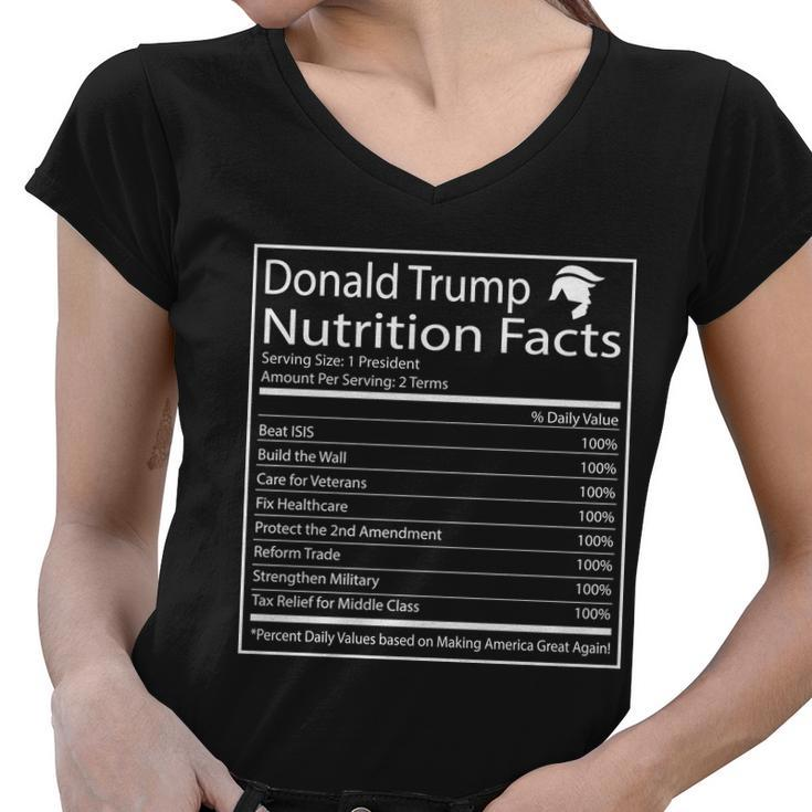 Trump Nutrition Facts Make America Great Tshirt Women V-Neck T-Shirt