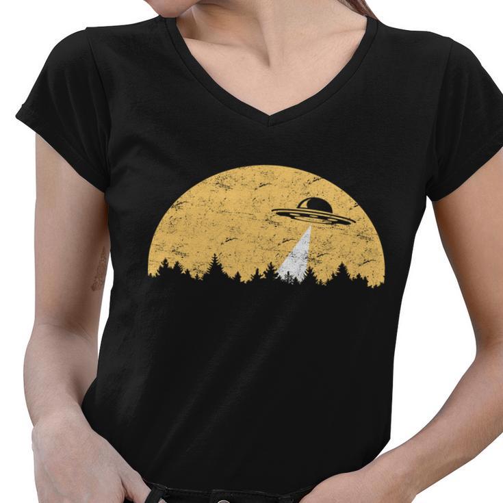 Ufo Moon Wilderness Tshirt Women V-Neck T-Shirt