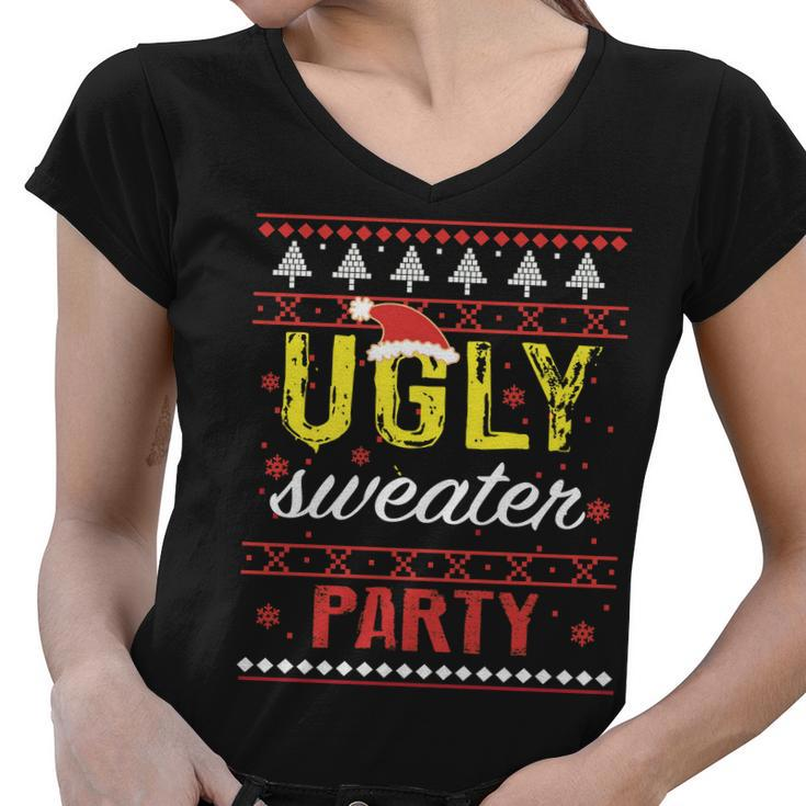 Ugly Sweater Party Funny Christmas Sweater Women V-Neck T-Shirt