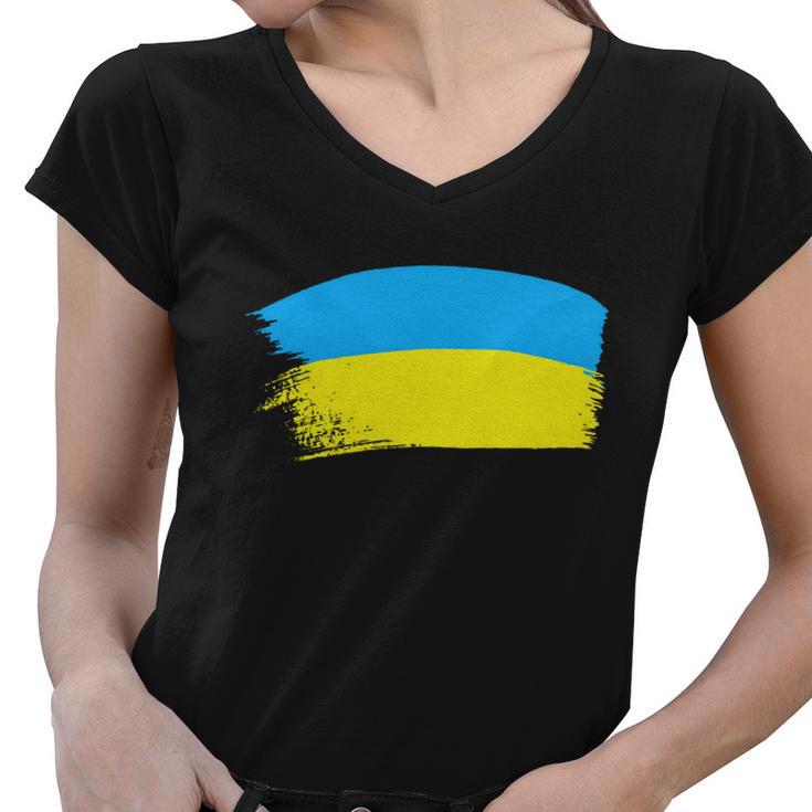 Ukraine Flag Tshirt V2 Women V-Neck T-Shirt