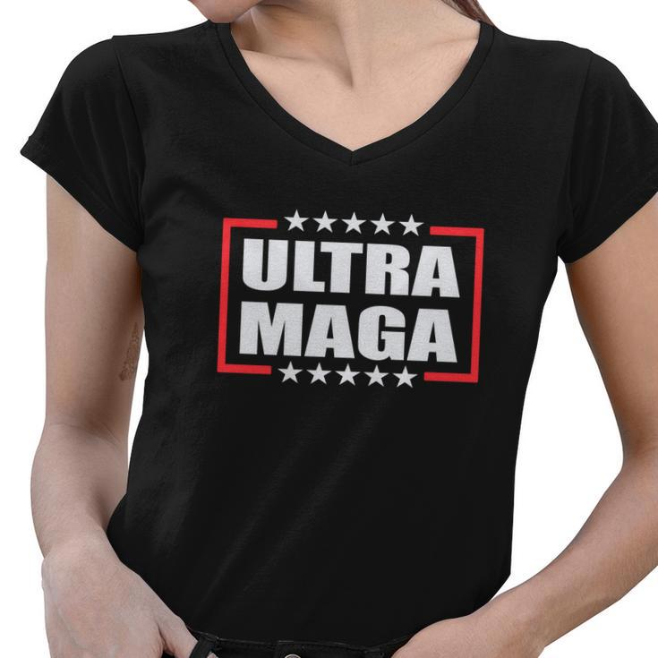 Ultra Maga 2024 Pro Trump Tshirt Women V-Neck T-Shirt
