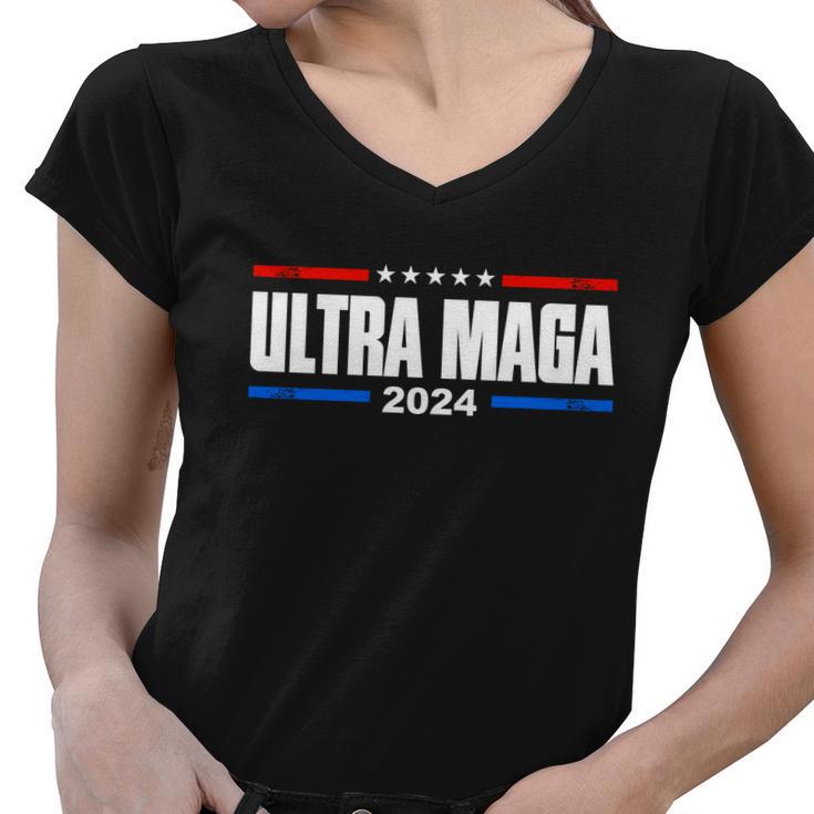 Ultra Maga 2024 Tshirt V2 Women V-Neck T-Shirt