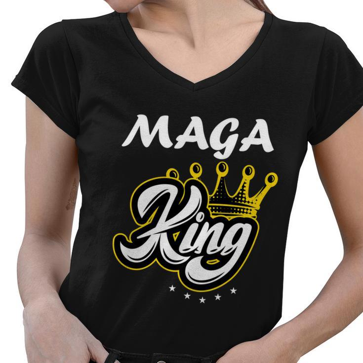 Ultra Maga King Crown Usa Trump 2024 Anti Biden Tshirt Women V-Neck T-Shirt