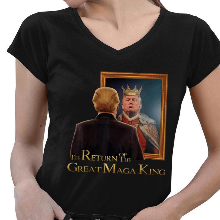 Ultra Maga Maga King The Great Maga King Tshirt V3 Women V-Neck T-Shirt