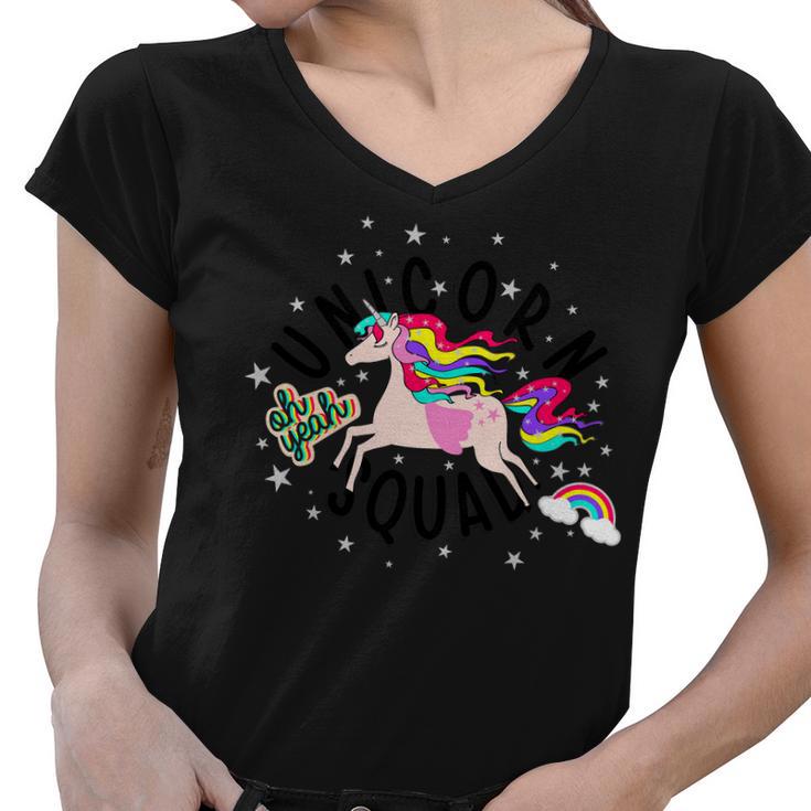 Unicorn Squad Oh Yeah Tshirt Women V-Neck T-Shirt