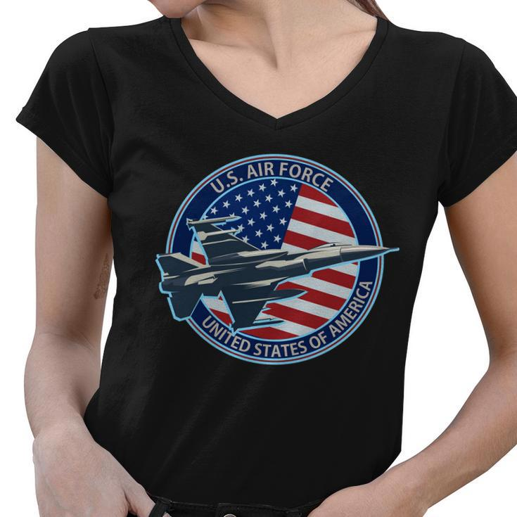 United States Air Force Logo Tshirt Women V-Neck T-Shirt