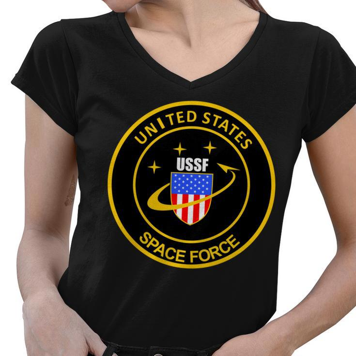United States Space Force Ussf V2 Women V-Neck T-Shirt