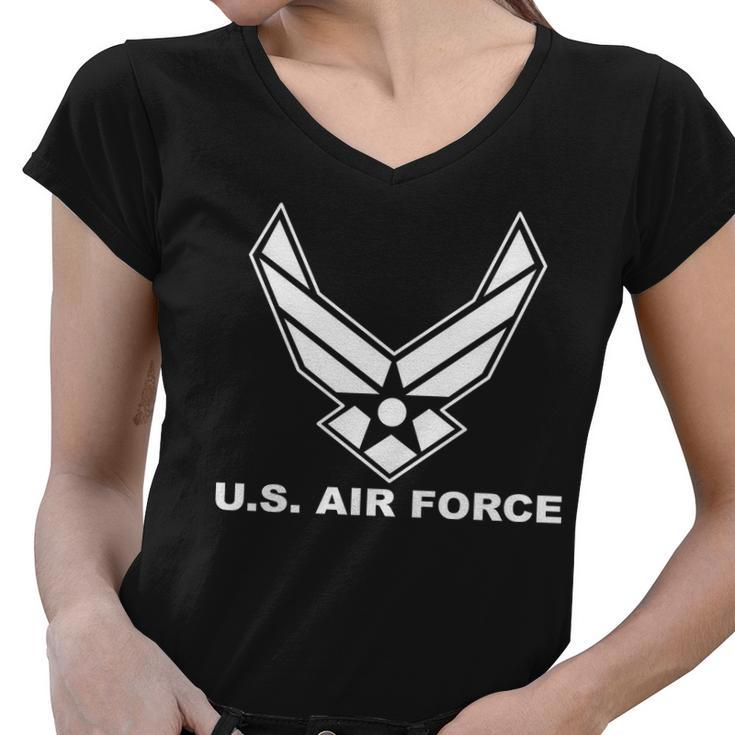 US Air Force Logo Women V-Neck T-Shirt