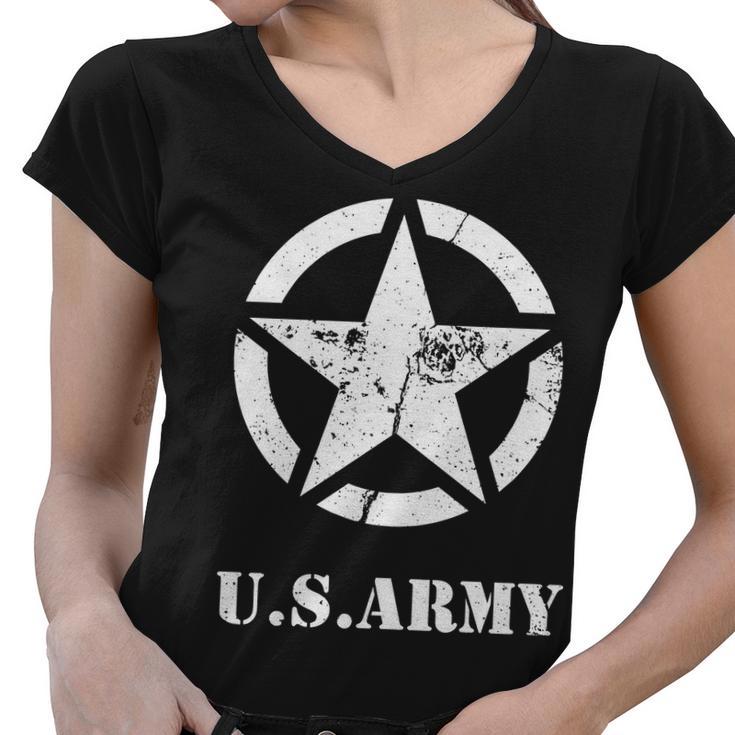 Us Army Vintage Logo Tshirt Women V-Neck T-Shirt