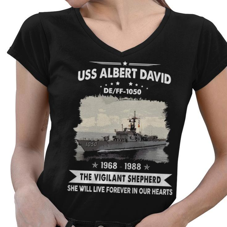 Uss Albert David  Ff 1050 De  Women V-Neck T-Shirt