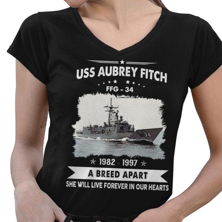 Uss Aubrey Fitch Ffg  Women V-Neck T-Shirt