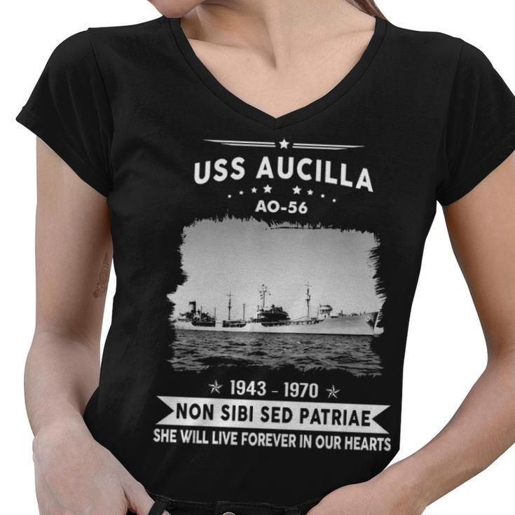 Uss Aucilla Ao  Women V-Neck T-Shirt
