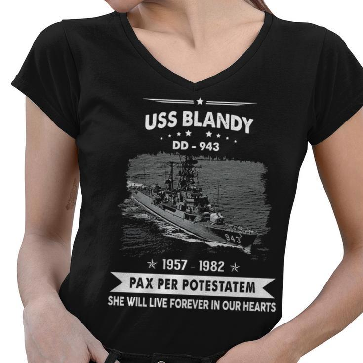 Uss Blandy Dd  Women V-Neck T-Shirt