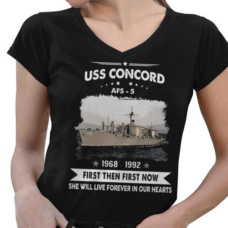 Uss Concord Afs  Women V-Neck T-Shirt