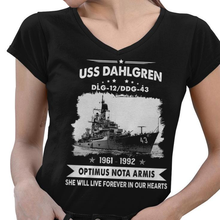 Uss Dahlgren Dlg  Women V-Neck T-Shirt