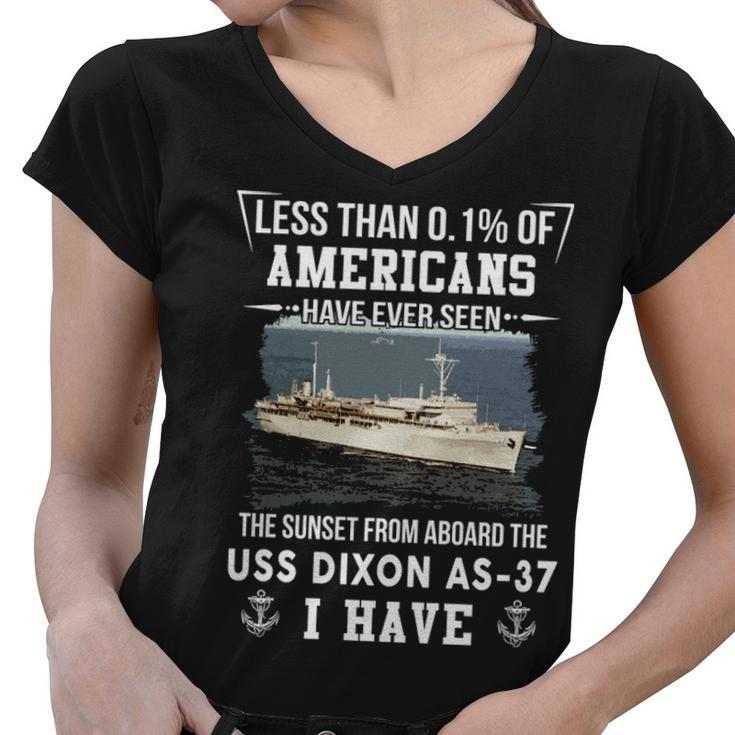 Uss Dixon As 37 Sunset Women V-Neck T-Shirt