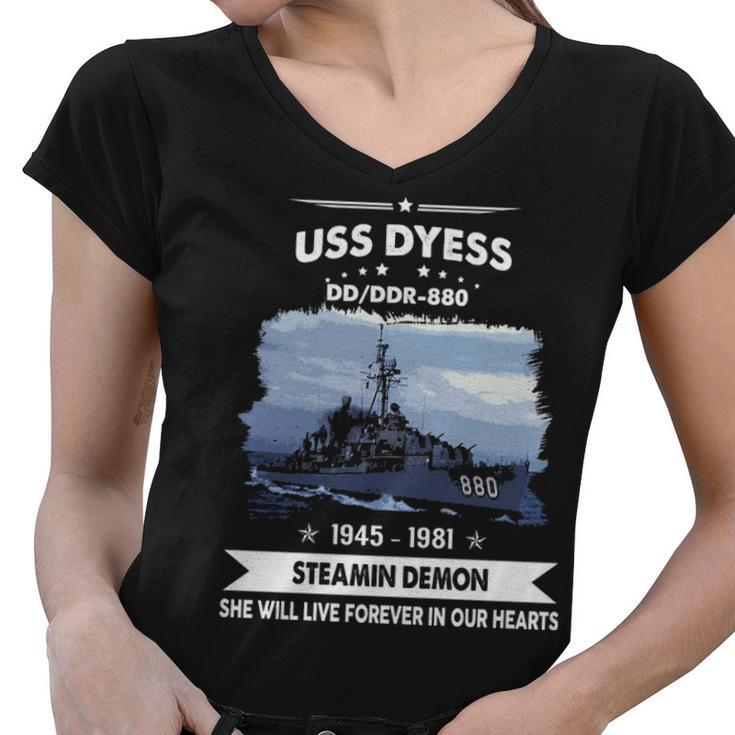 Uss Dyess Dd880 Dd  Women V-Neck T-Shirt