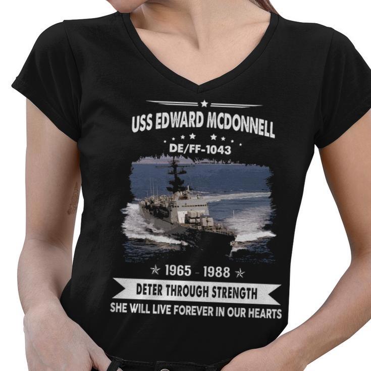 Uss Edward Mcdonnell  Ff 1043 De  Women V-Neck T-Shirt