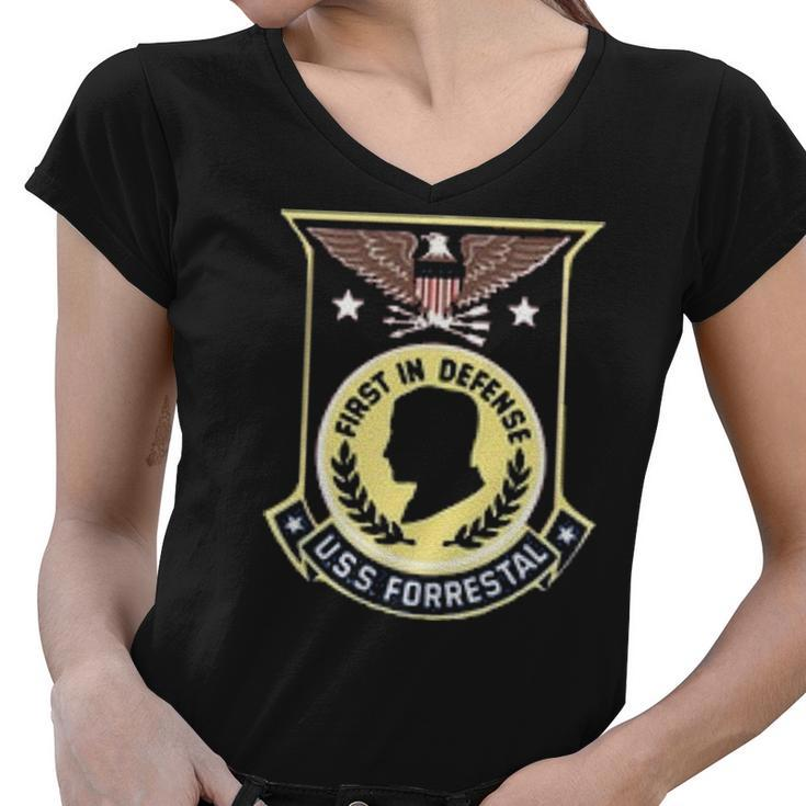 Uss Forrestal Cv 59 Cva  V4 Women V-Neck T-Shirt