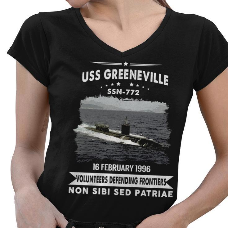 Uss Greeneville Ssn  Women V-Neck T-Shirt