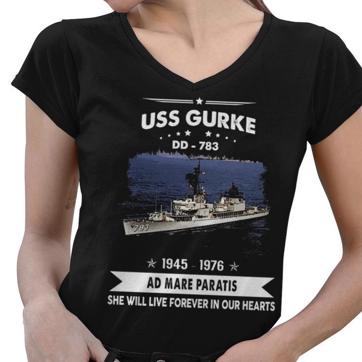 Uss Gurke Dd  V2 Women V-Neck T-Shirt