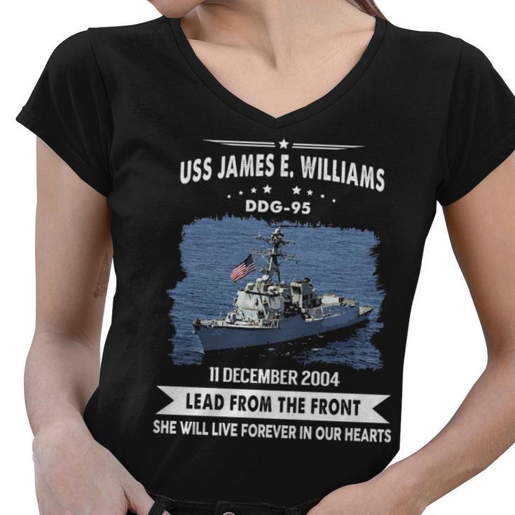 Uss James E Williams Ddg  Women V-Neck T-Shirt