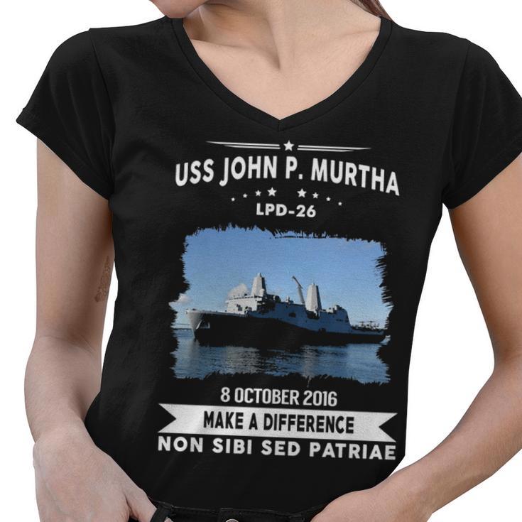 Uss John P Murtha Lpd  Women V-Neck T-Shirt