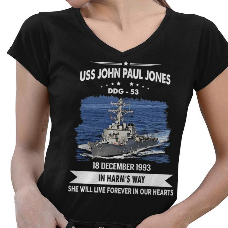 Uss John Paul Jones  Ddg  V2 Women V-Neck T-Shirt