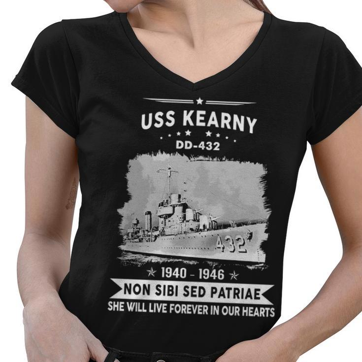 Uss Kearny Dd  Women V-Neck T-Shirt