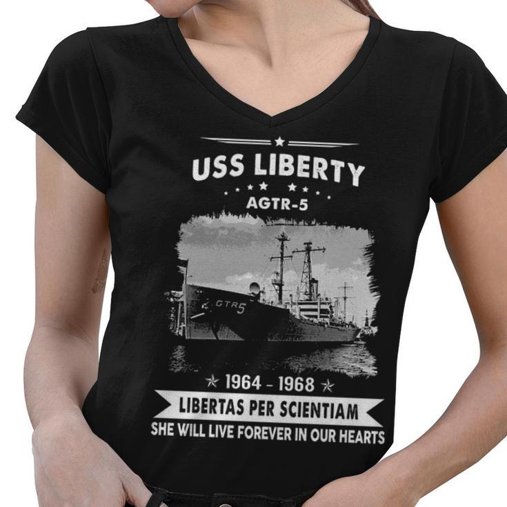 Uss Liberty Agtr  Women V-Neck T-Shirt