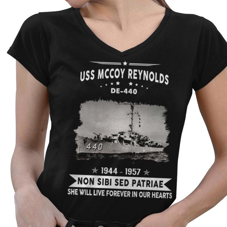 Uss Mccoy Reynolds De  Women V-Neck T-Shirt