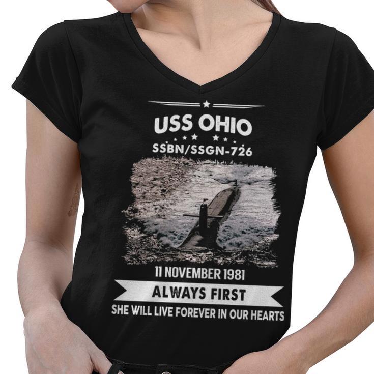 Uss Ohio Ssgn  Women V-Neck T-Shirt